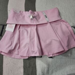 LoveShackFancy Pink Skater Skirt